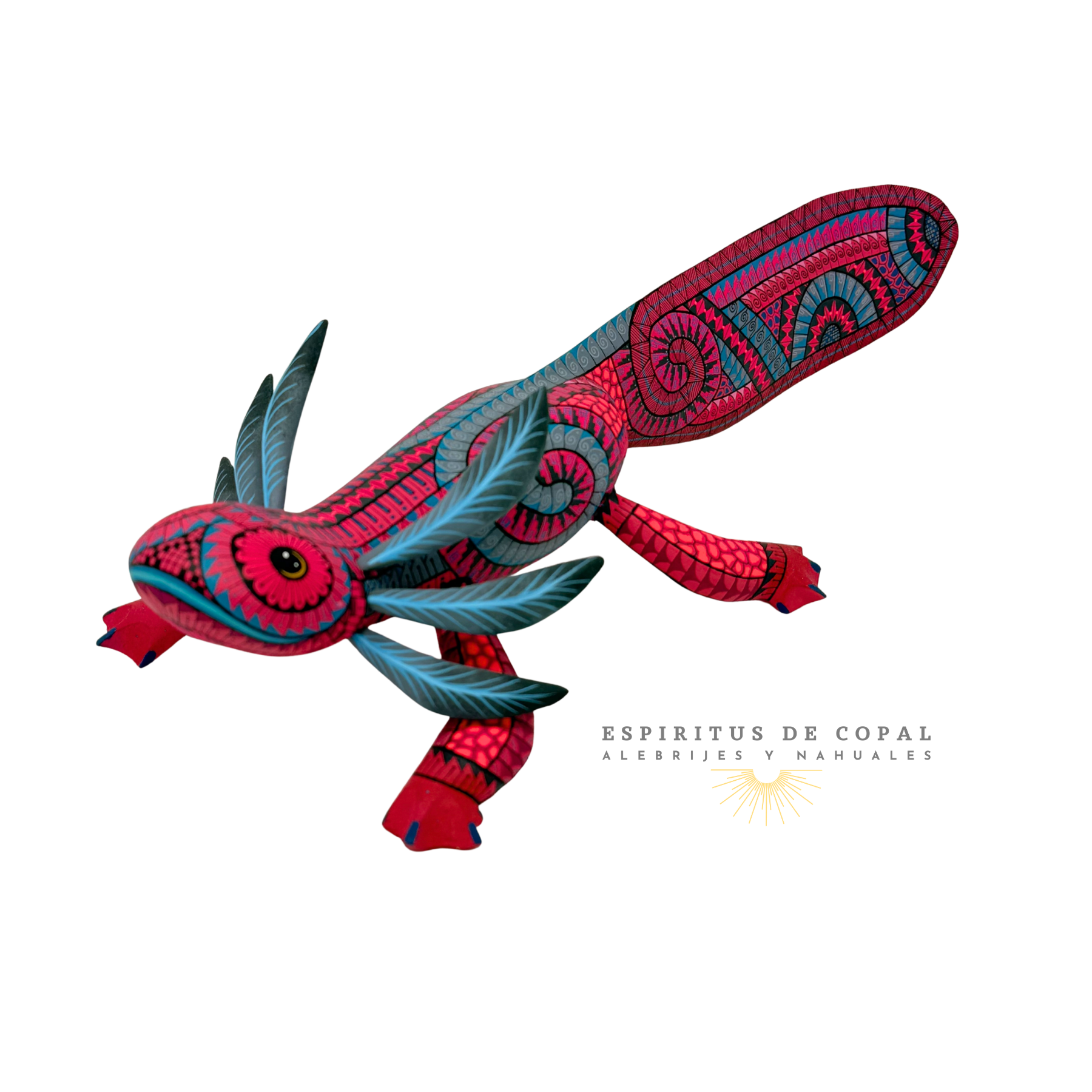 Alebrije Ajolote / Renacer Místico / Tallado en madera de copal / Espíritus de Copal / Oaxaca - Image 3