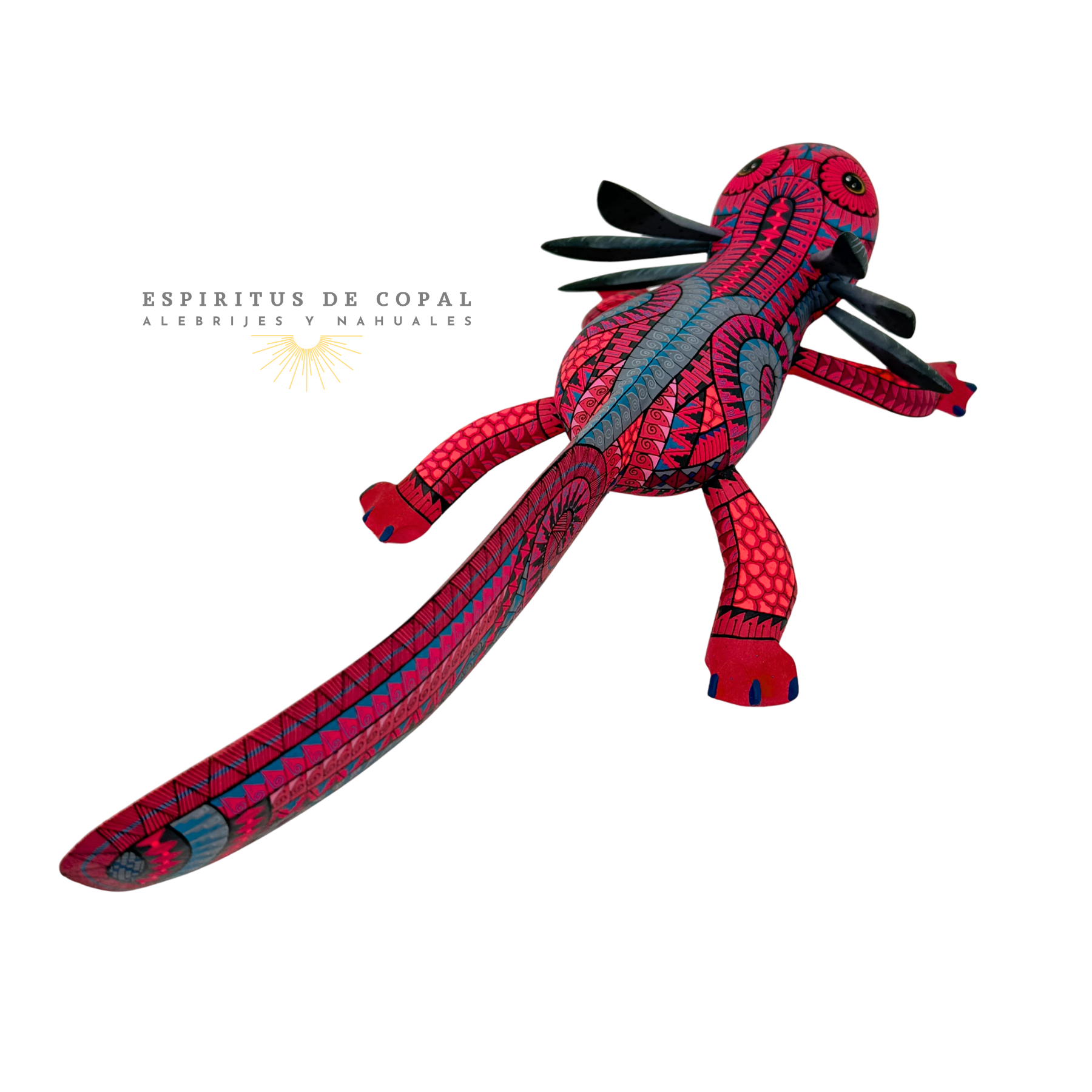 Alebrije Ajolote / Renacer Místico / Tallado en madera de copal / Espíritus de Copal / Oaxaca - Image 5