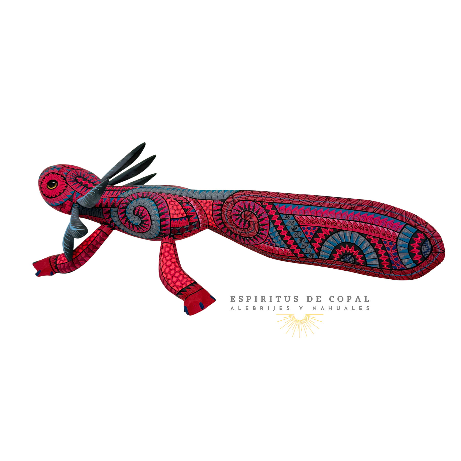 Alebrije Ajolote / Renacer Místico / Tallado en madera de copal / Espíritus de Copal / Oaxaca - Image 6