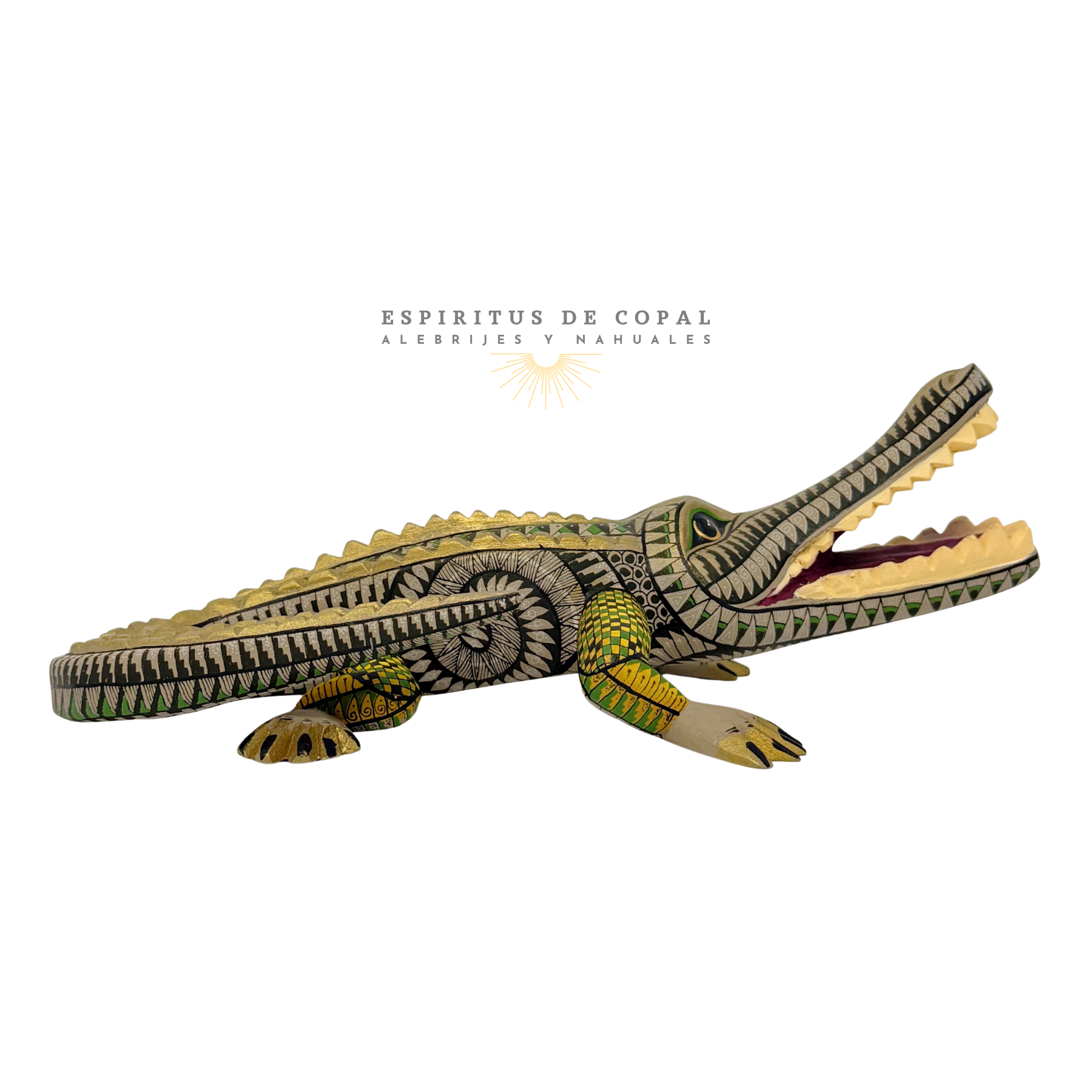 Alebrije Cocodrilo / Instinto Profundo / Tallado en madera de copal / Espíritus de Copal / Oaxaca - Image 2