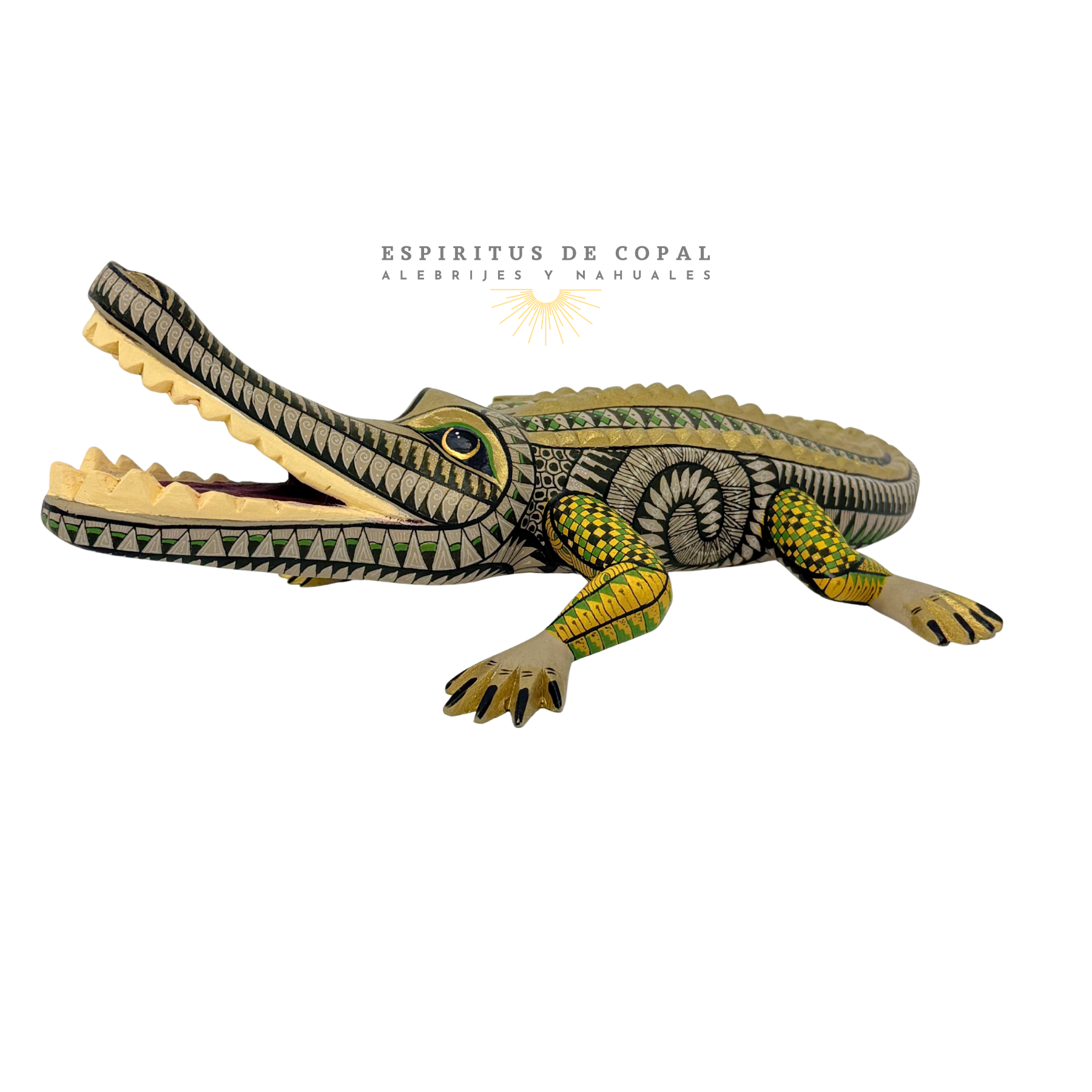 Alebrije Cocodrilo / Instinto Profundo / Tallado en madera de copal / Espíritus de Copal / Oaxaca - Image 4