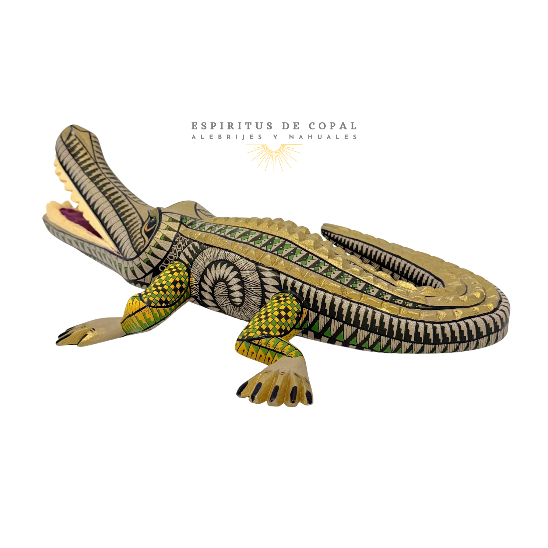Alebrije Cocodrilo / Instinto Profundo / Tallado en madera de copal / Espíritus de Copal / Oaxaca - Image 5