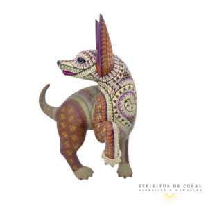 Alebrije Perro Xolo Zapoteca / Tallado en Madera de Copal / Espíritus de Copal / Oaxaca