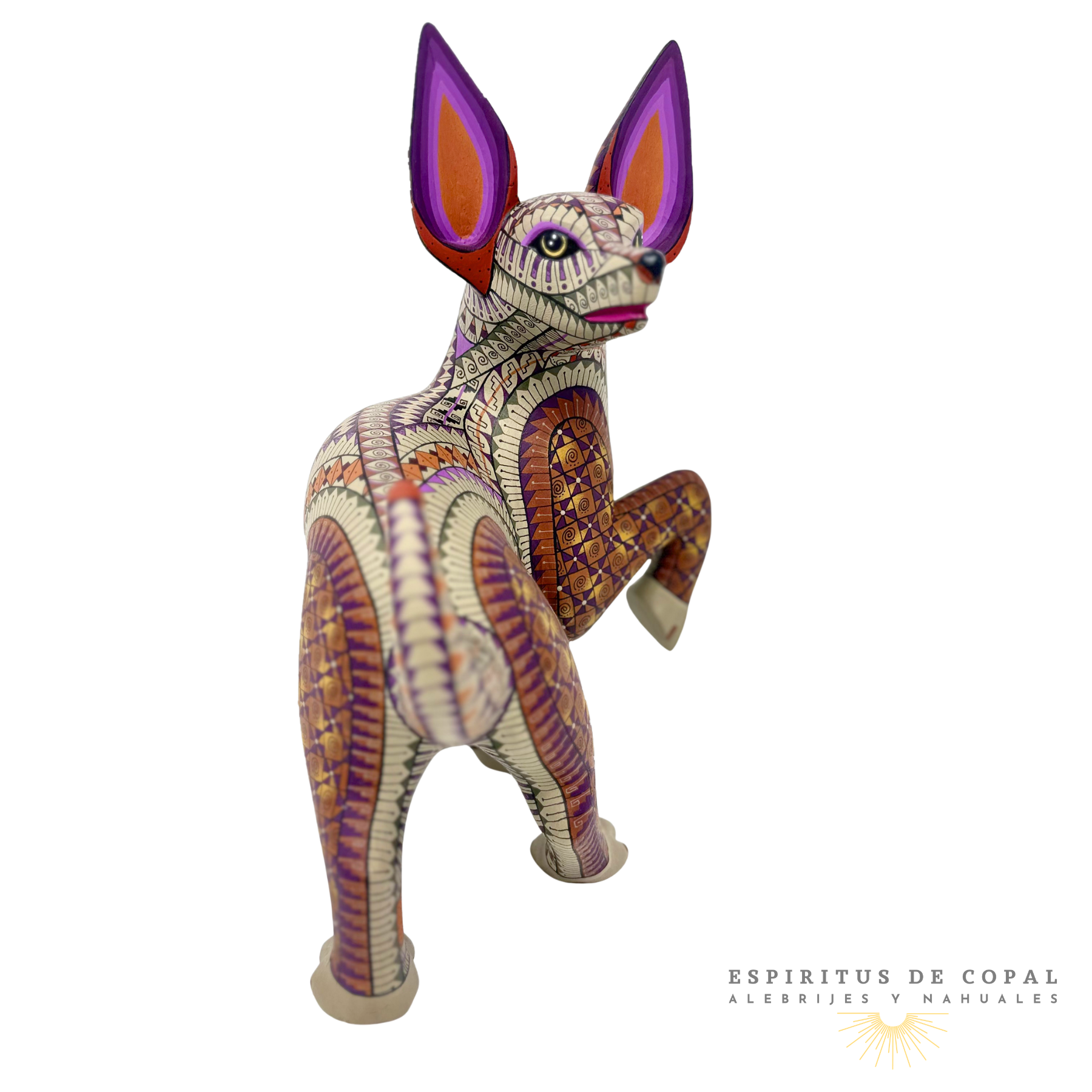 Alebrije Perro Xolo Zapoteca / Tallado en Madera de Copal / Espíritus de Copal / Oaxaca - Image 3