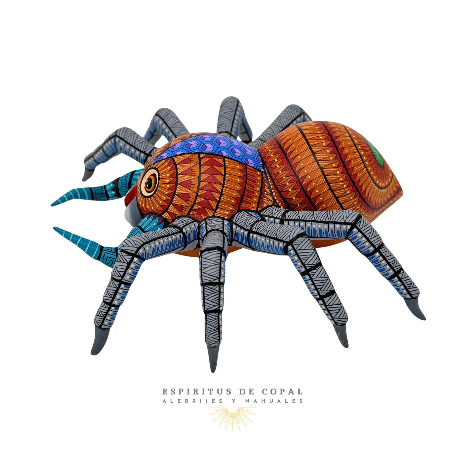 Alebrije Tarántula Misteriosa / Tallado en madera de copal / Espíritus de Copal / Oaxaca - Image 4