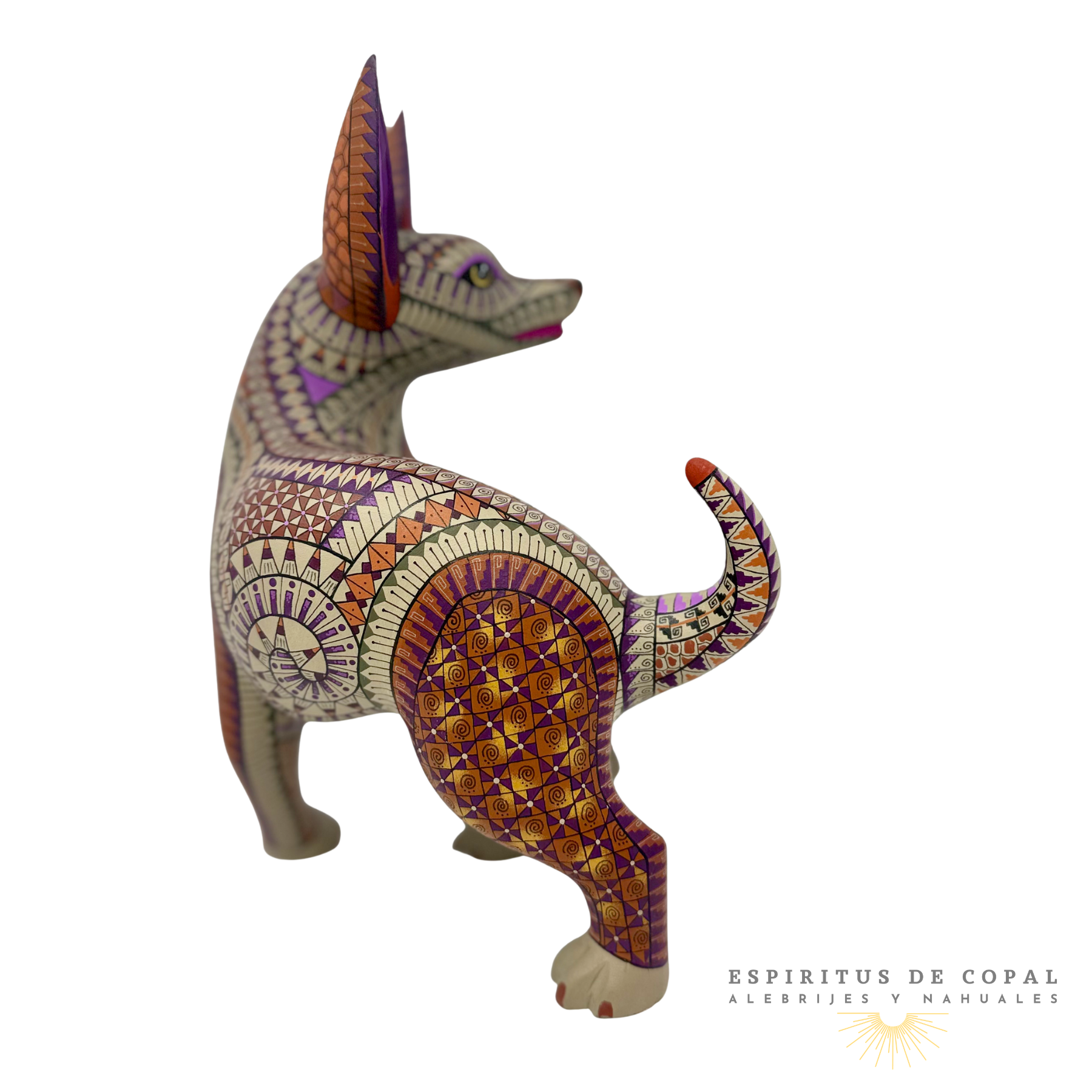 Alebrije Perro Xolo Zapoteca / Tallado en Madera de Copal / Espíritus de Copal / Oaxaca - Image 4