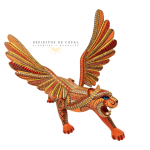 Alebrije Jaguar Serpiente / Poder Ancestral / Tallado en madera de copal / Espíritus de Copal / Oaxaca