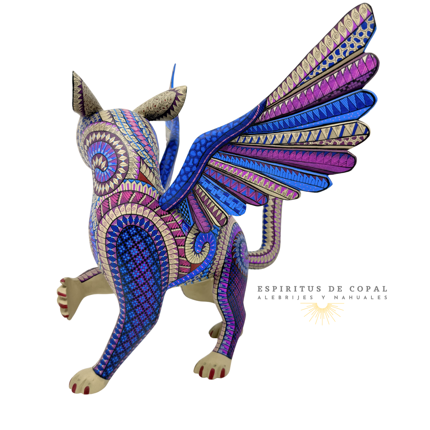 Alebrije Mono Águila Búho Jaguar / Sabiduría Suprema / Tallado en madera de copal / Espíritus de Copal / Oaxaca - Image 4