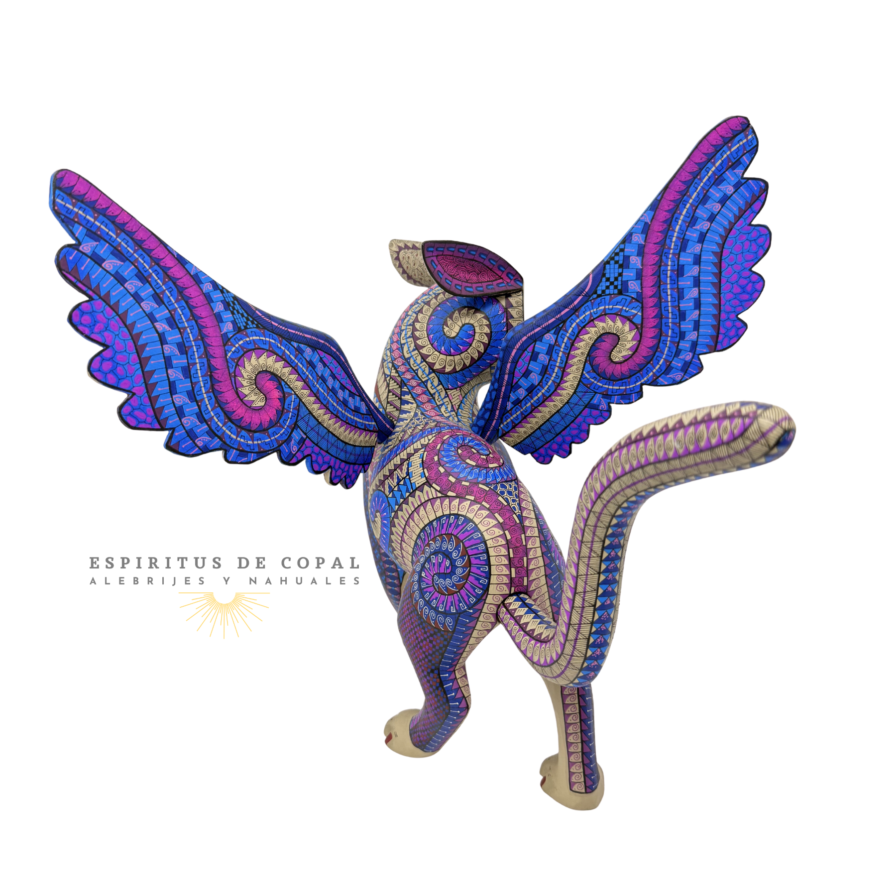 Alebrije Mono Águila Búho Jaguar / Sabiduría Suprema / Tallado en madera de copal / Espíritus de Copal / Oaxaca - Image 5