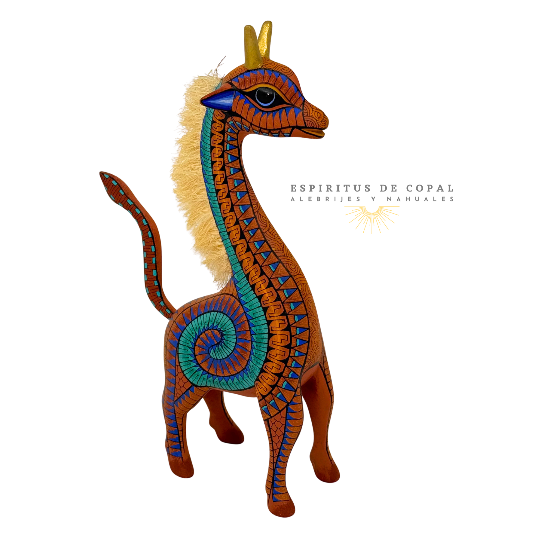 Alebrije Jirafa / Visión Serena / Tallado en madera de copal / Espíritus de Copal / Oaxaca - Image 3