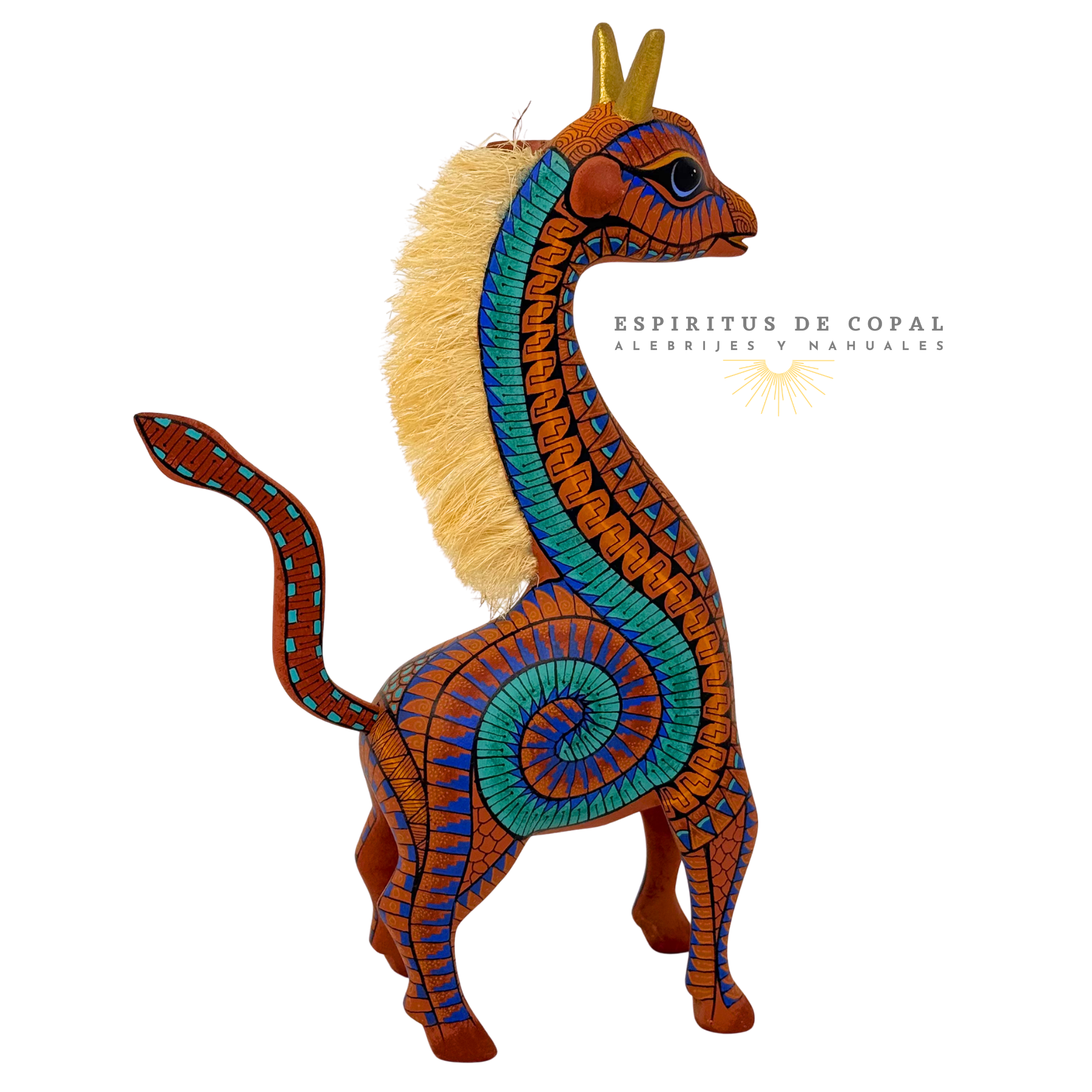 Alebrije Jirafa / Visión Serena / Tallado en madera de copal / Espíritus de Copal / Oaxaca - Image 4