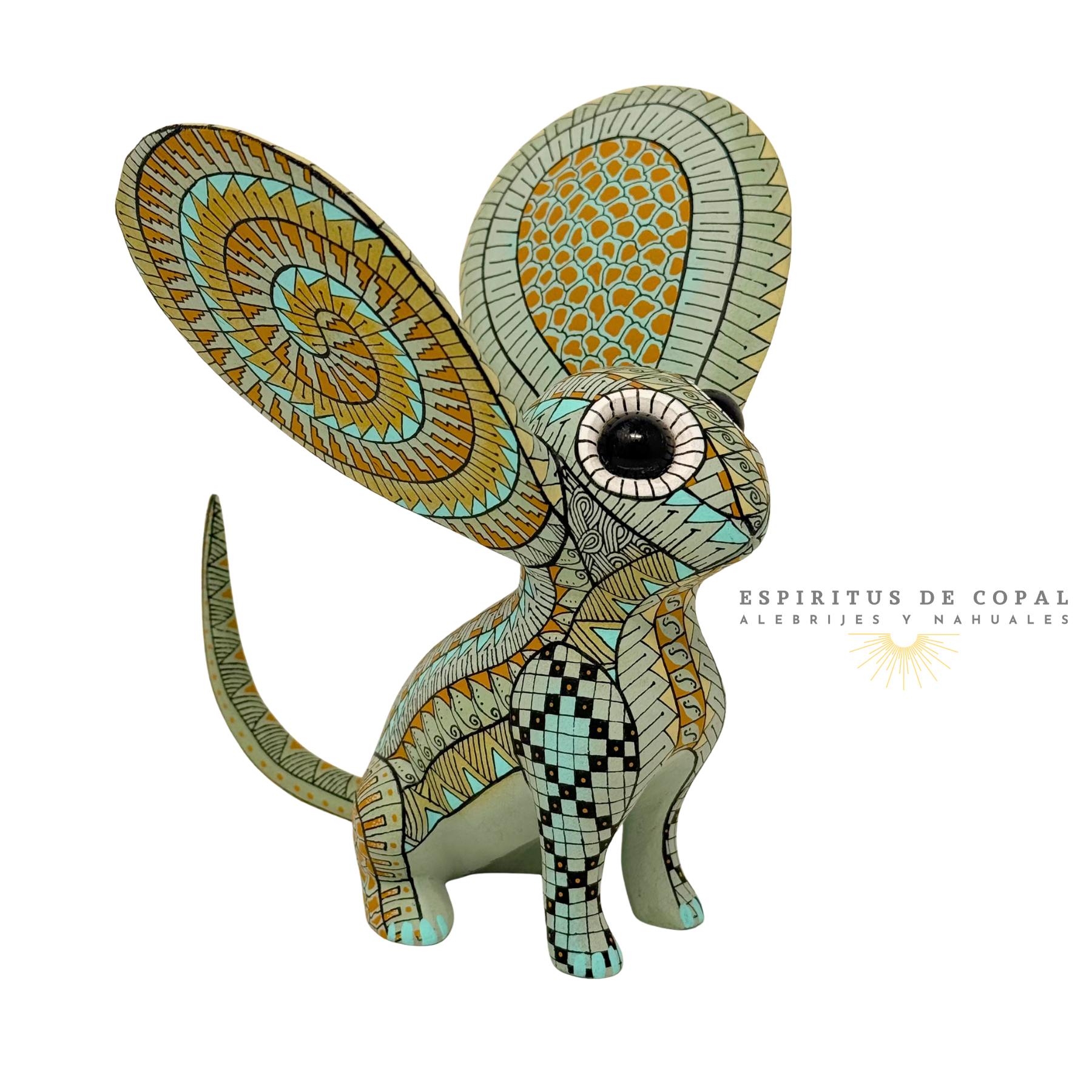 Alebrije Ratón Orejón/ Tallado en madera de copal / Espíritus de Copal / Oaxaca