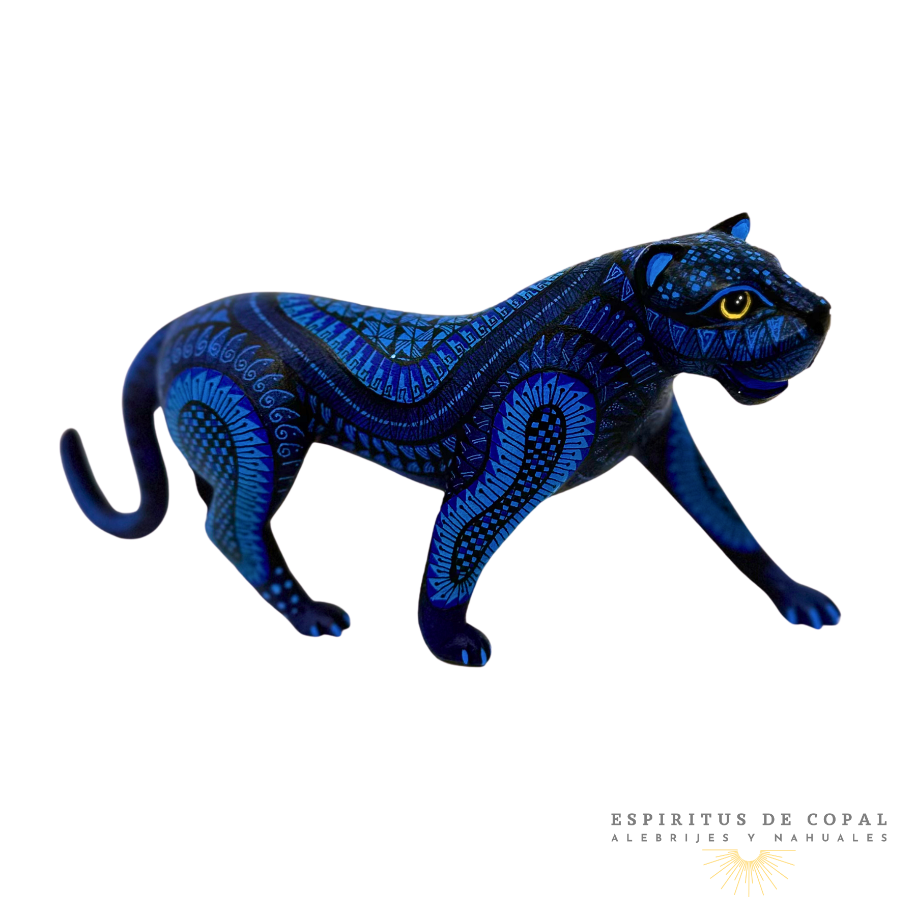 Alebrije Pantera Zapoteca / Tallada en Madera de Copal / Espíritus de Copal / Oaxaca - Image 2