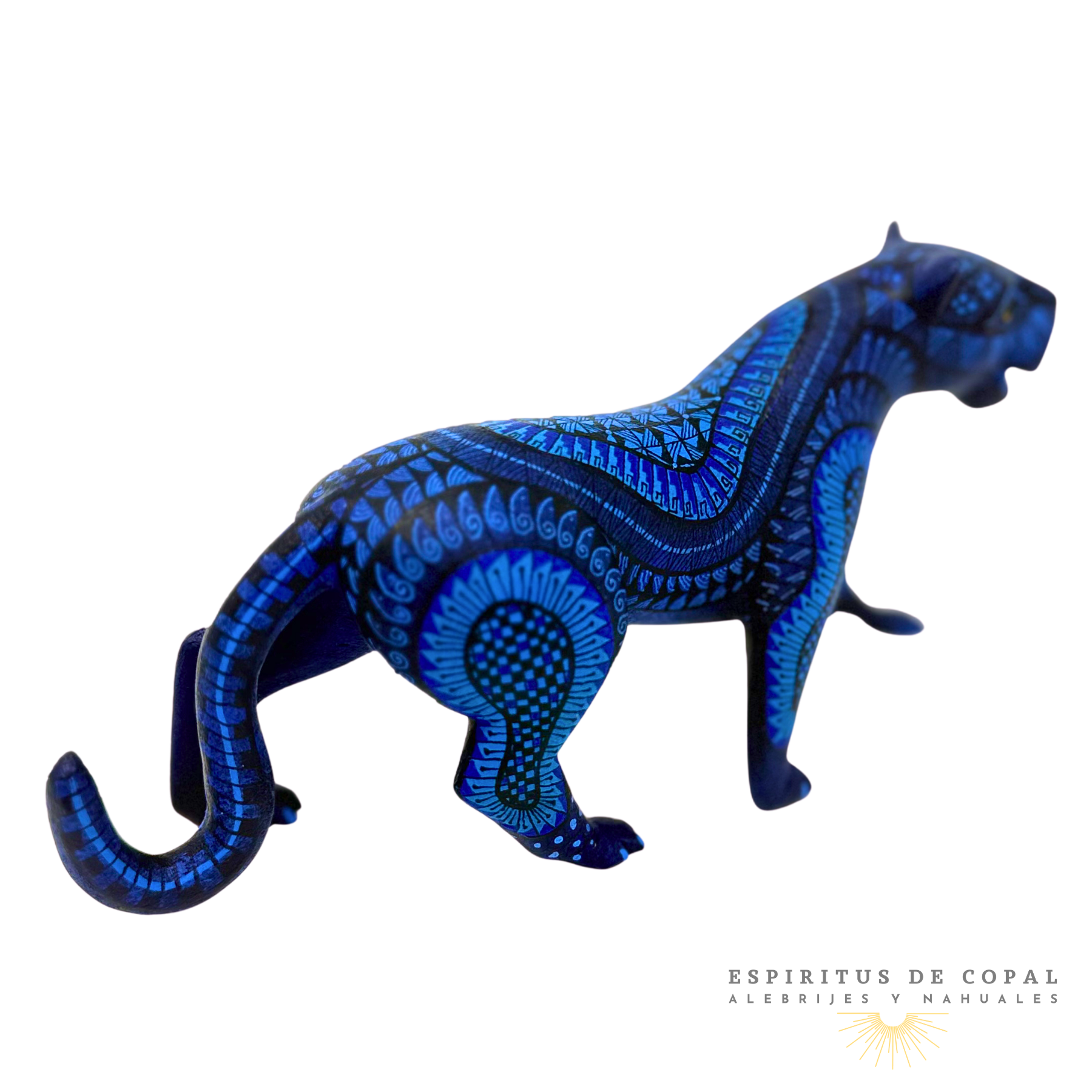 Alebrije Pantera Zapoteca / Tallada en Madera de Copal / Espíritus de Copal / Oaxaca - Image 3