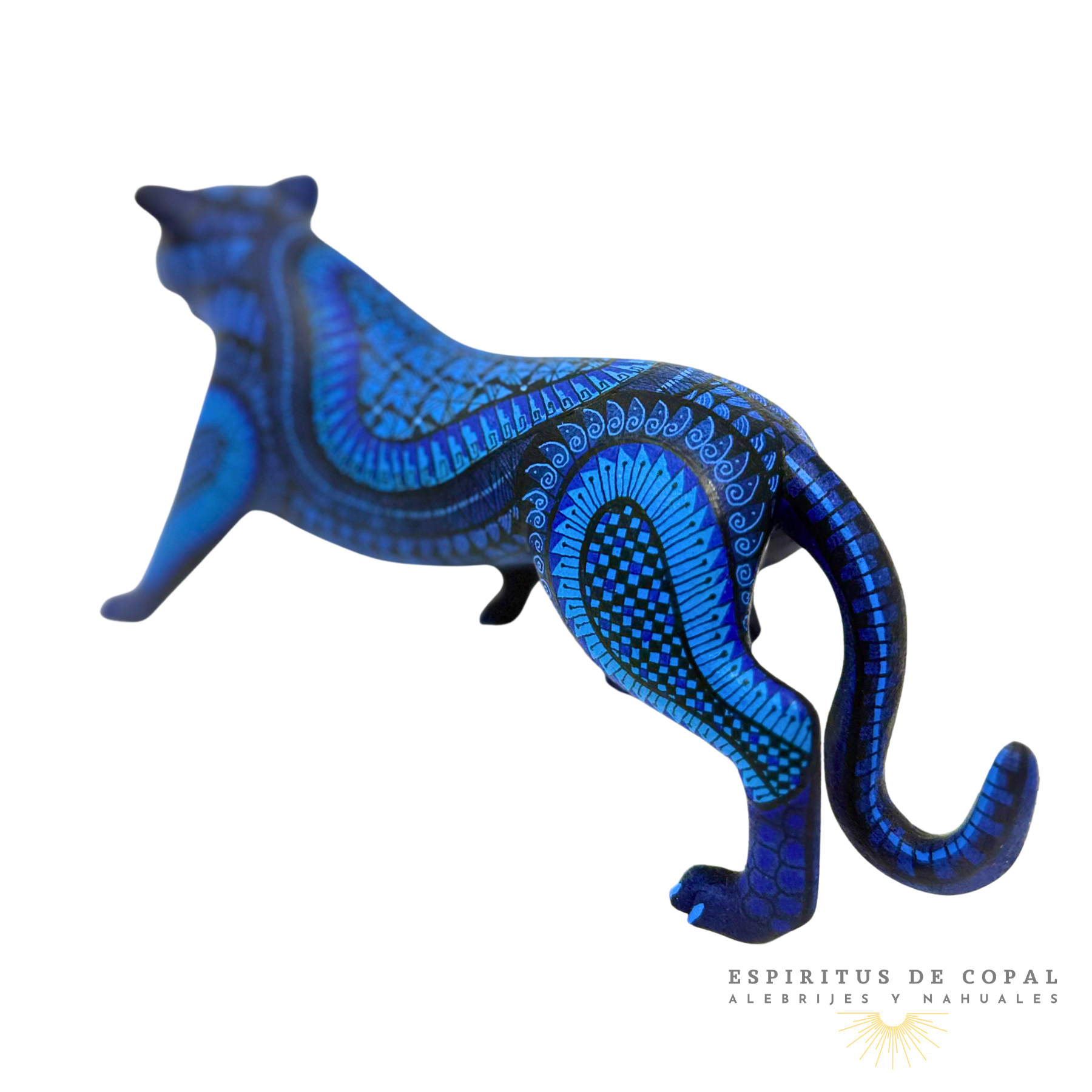Alebrije Pantera Zapoteca / Tallada en Madera de Copal / Espíritus de Copal / Oaxaca - Image 4