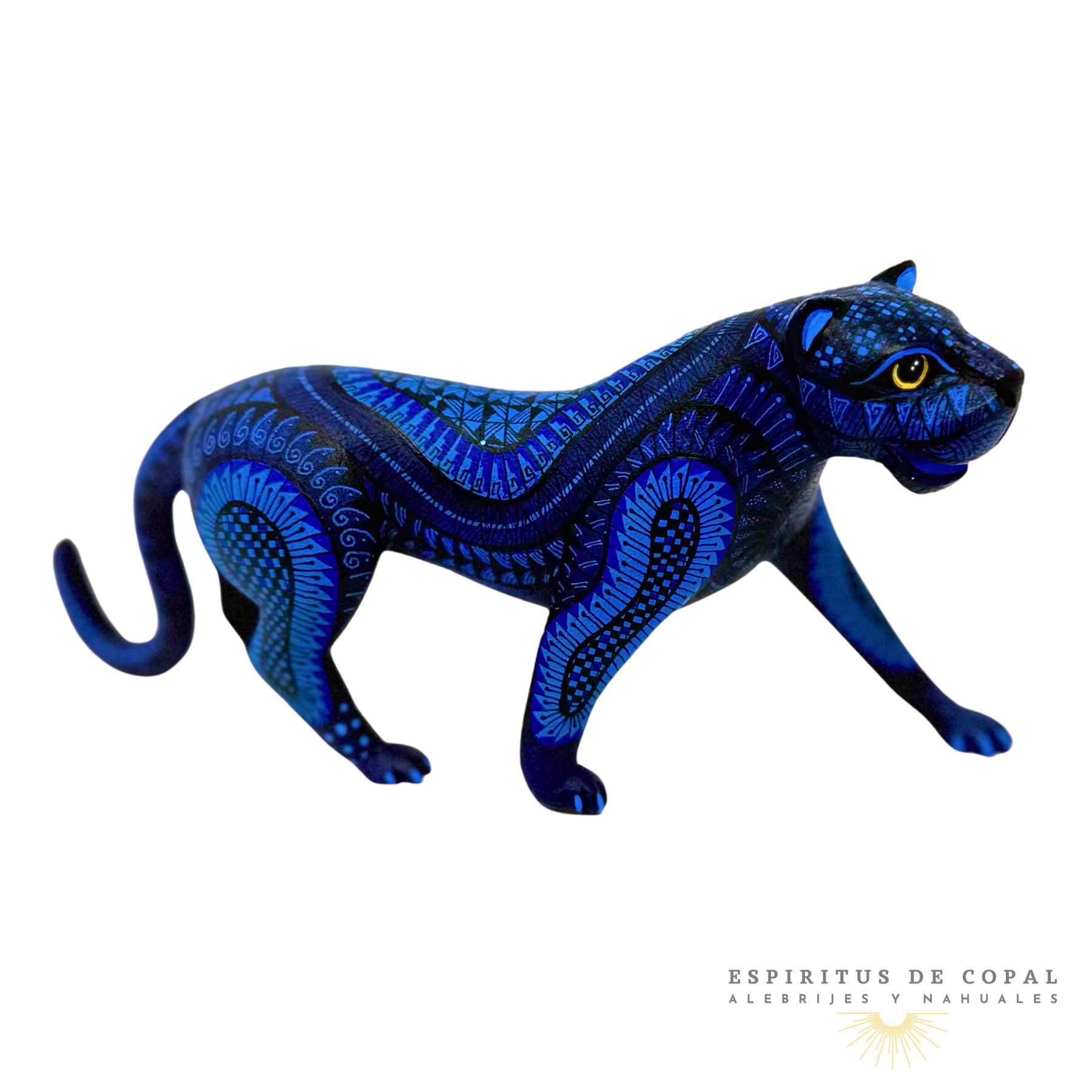 Alebrije Pantera Zapoteca / Tallada en Madera de Copal / Espíritus de Copal / Oaxaca - Image 6