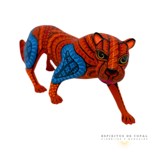 Alebrije Jaguar Zapoteca / Tallado en Madera de Copal / Espíritus de Copal / Oaxaca