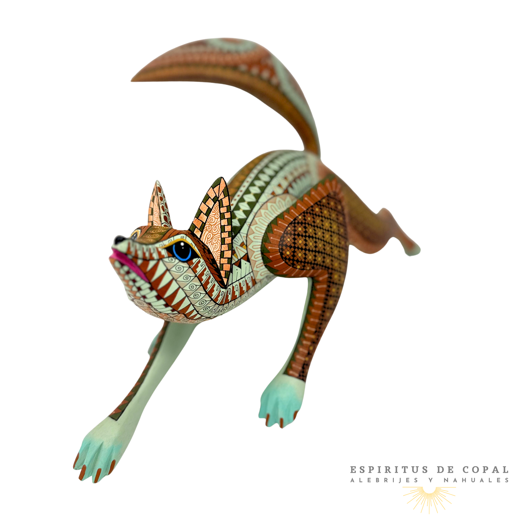 Alebrije Zorro Zapoteca / Tallado en Madera de Copal / Espíritus de Copal / Oaxaca - Image 2