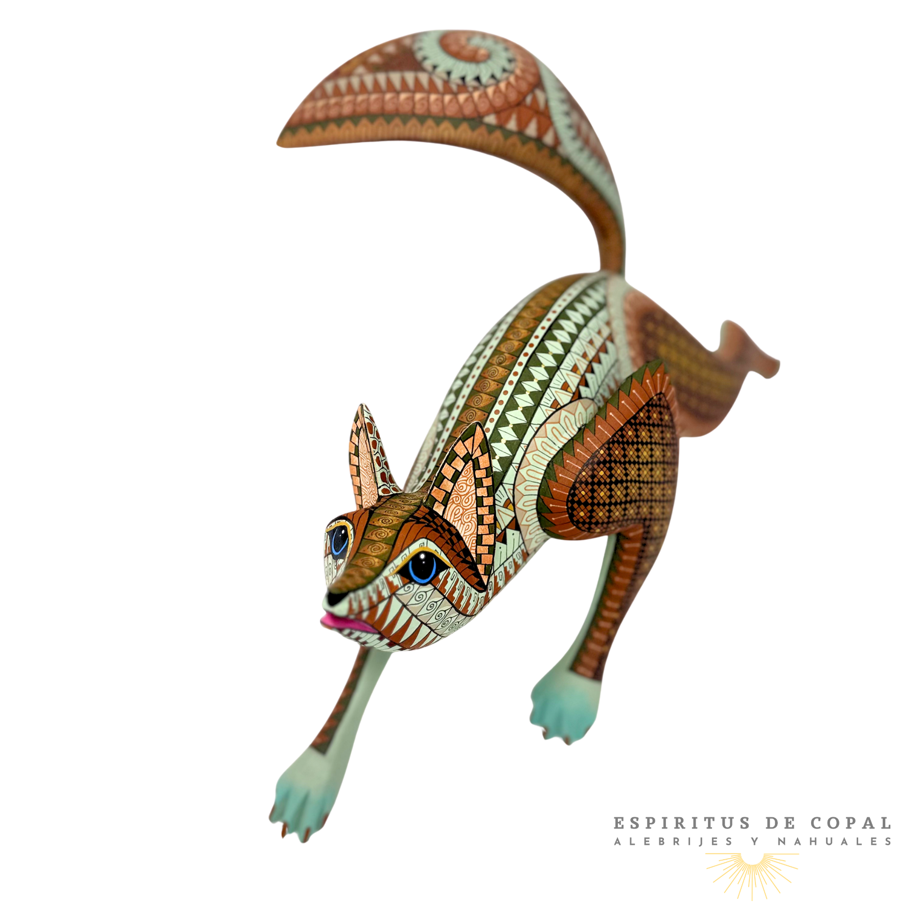 Alebrije Zorro Zapoteca / Tallado en Madera de Copal / Espíritus de Copal / Oaxaca - Image 6