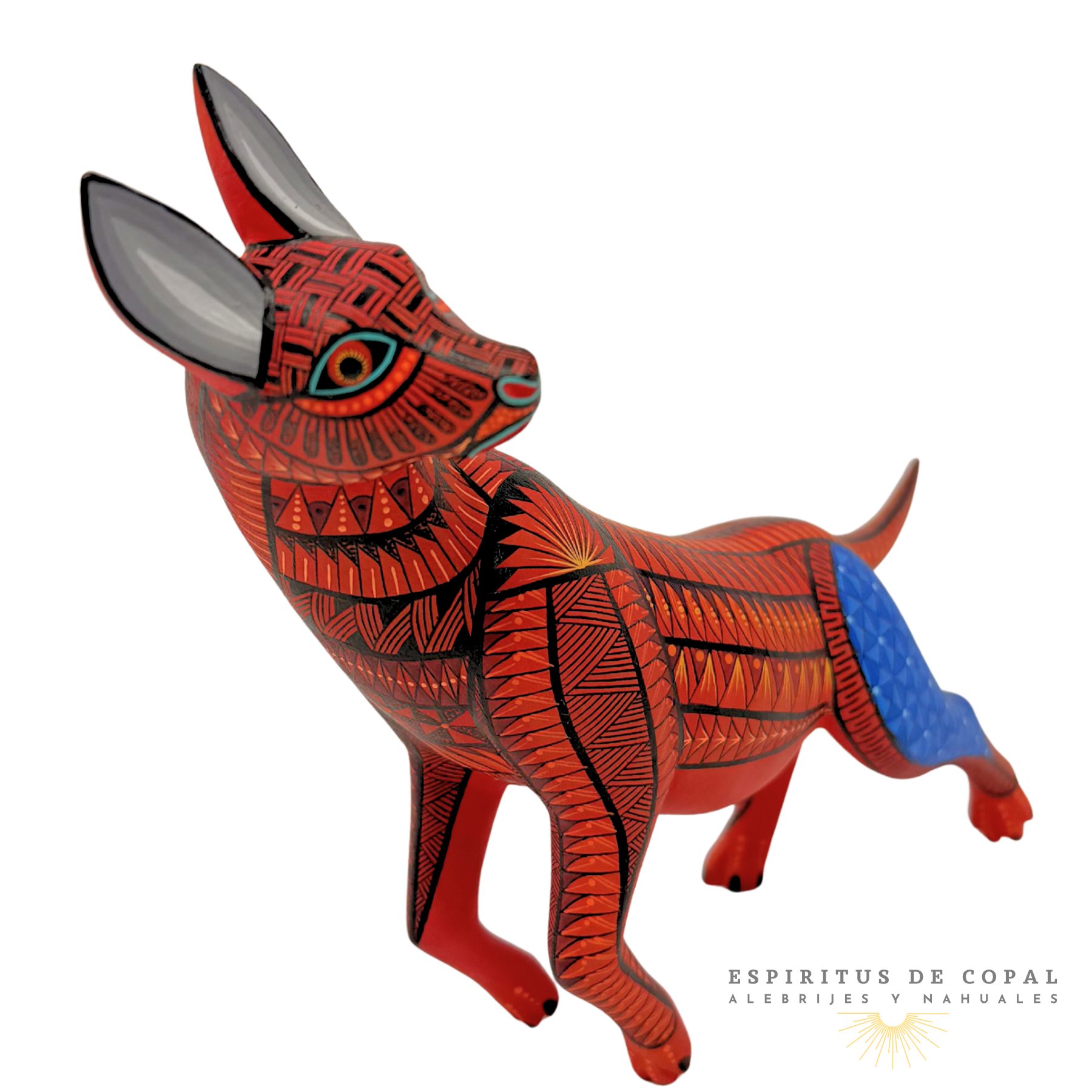 Alebrije Perro Juguetón Zapoteca / Tallado en Madera de Copal / Espíritus de Copal / Oaxaca - Image 3