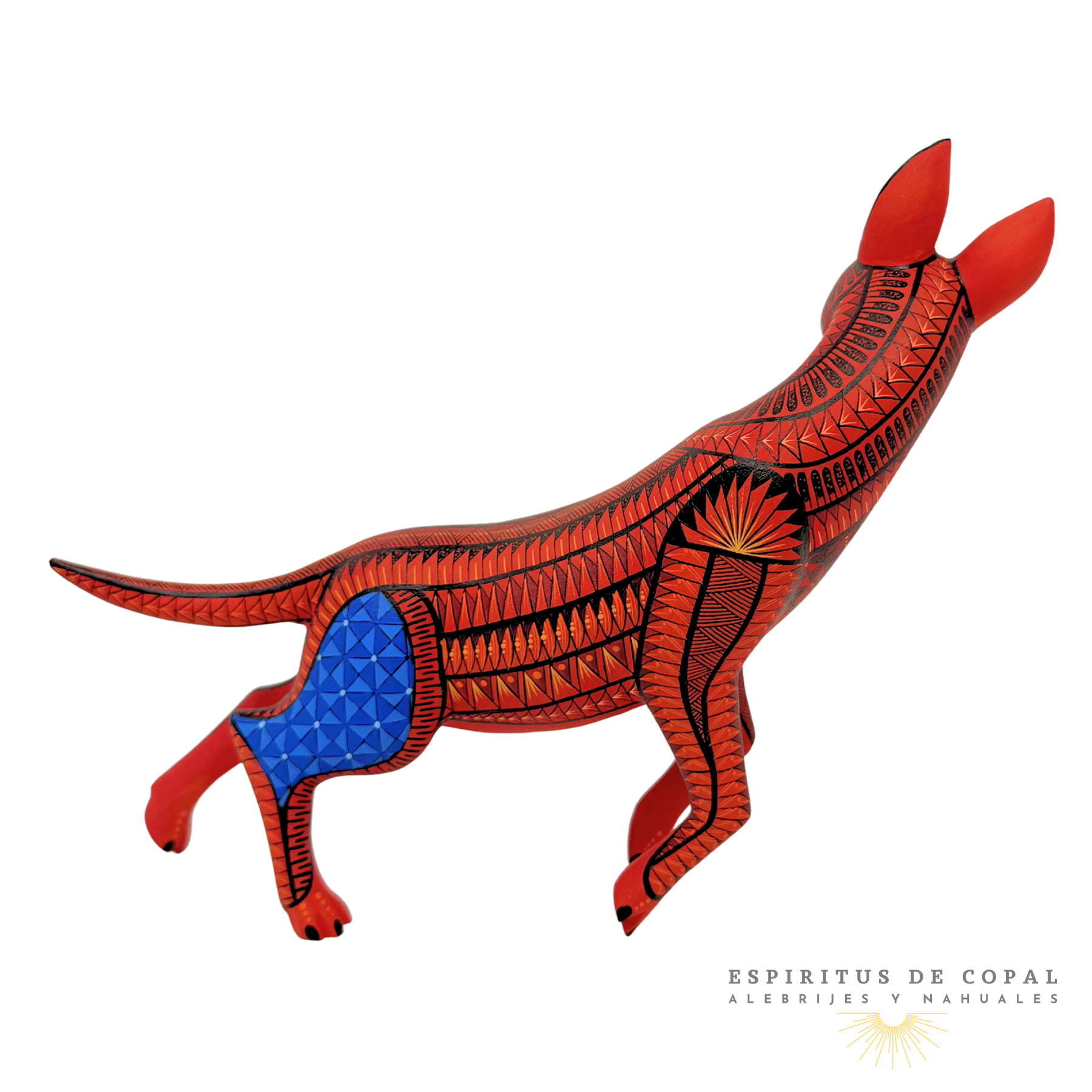Alebrije Perro Juguetón Zapoteca / Tallado en Madera de Copal / Espíritus de Copal / Oaxaca - Image 4