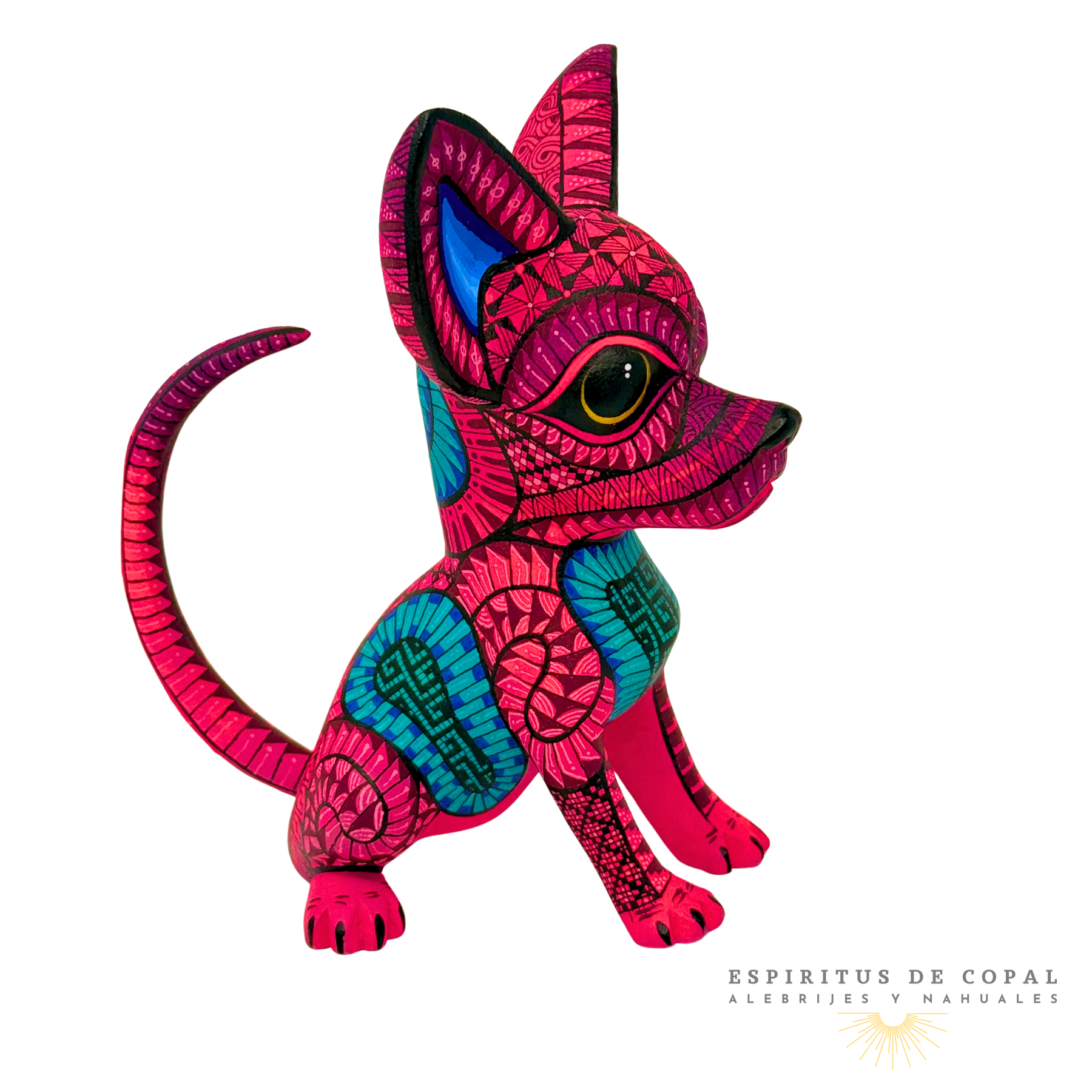 Alebrije Perro Chihuahua / Tallado en Madera de Copal / Espíritus de Copal / Oaxaca - Image 2