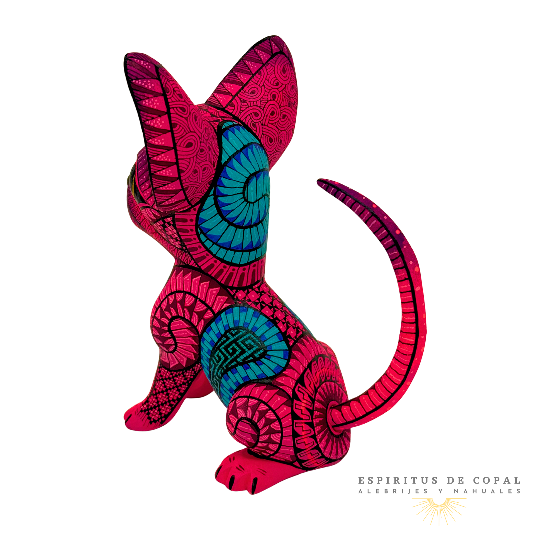 Alebrije Perro Chihuahua / Tallado en Madera de Copal / Espíritus de Copal / Oaxaca - Image 3