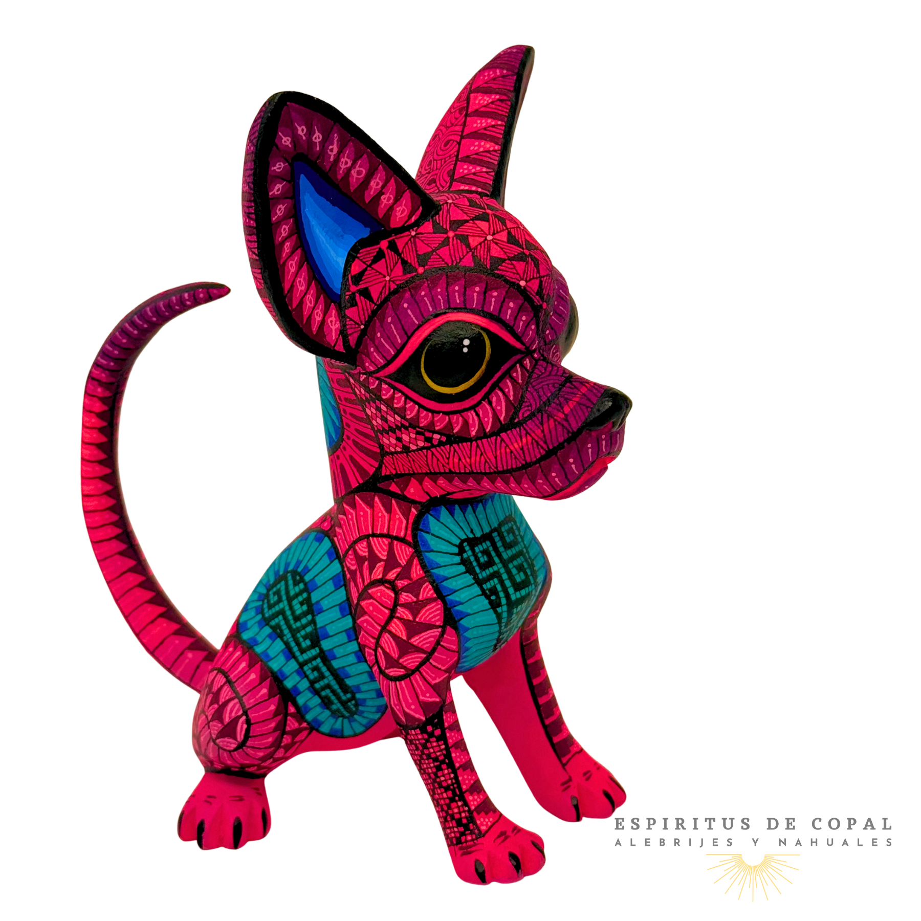 Alebrije Perro Chihuahua / Tallado en Madera de Copal / Espíritus de Copal / Oaxaca - Image 5