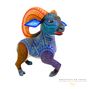 Alebrije Borrego Cimarrón Zapoteca / Tallado en Madera de Copal / Espíritus de Copal / Oaxaca