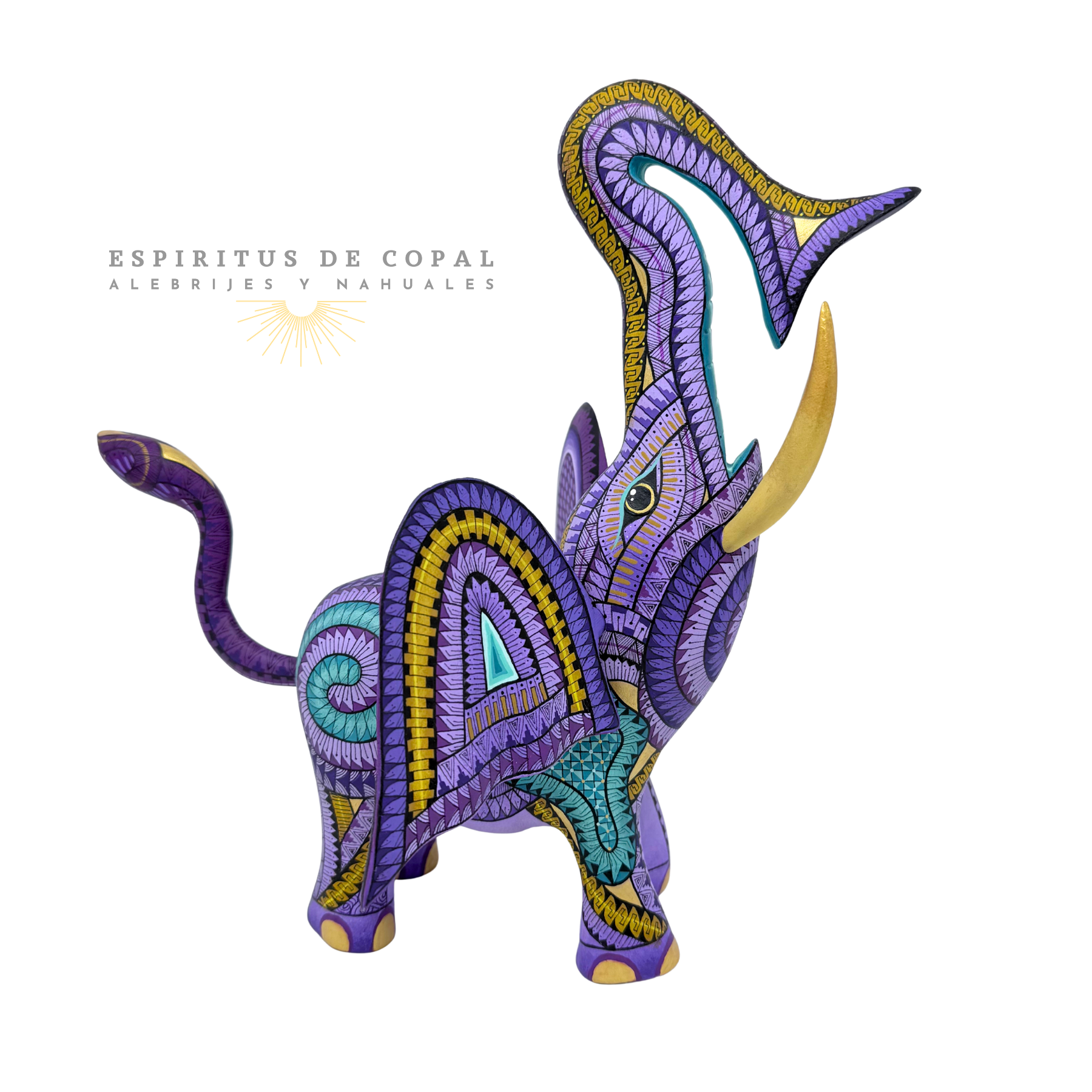 Elefante Morado | Sabiduría | Hecho a Mano | Espíritus de Copal | Oaxaca