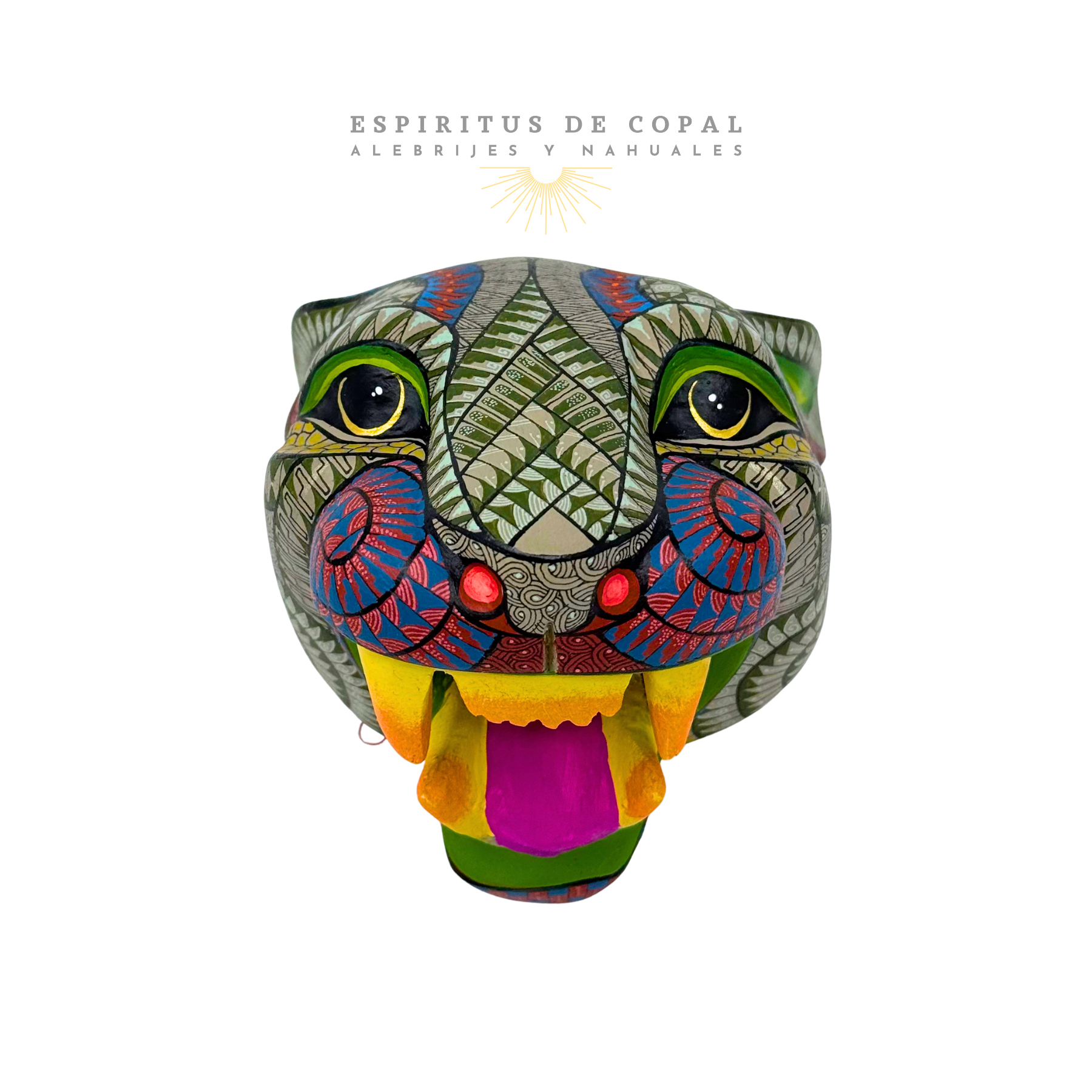 Cabeza de Jaguar | Guardián Ancestral | Hecho a Mano | Espíritus de Copal | Oaxaca