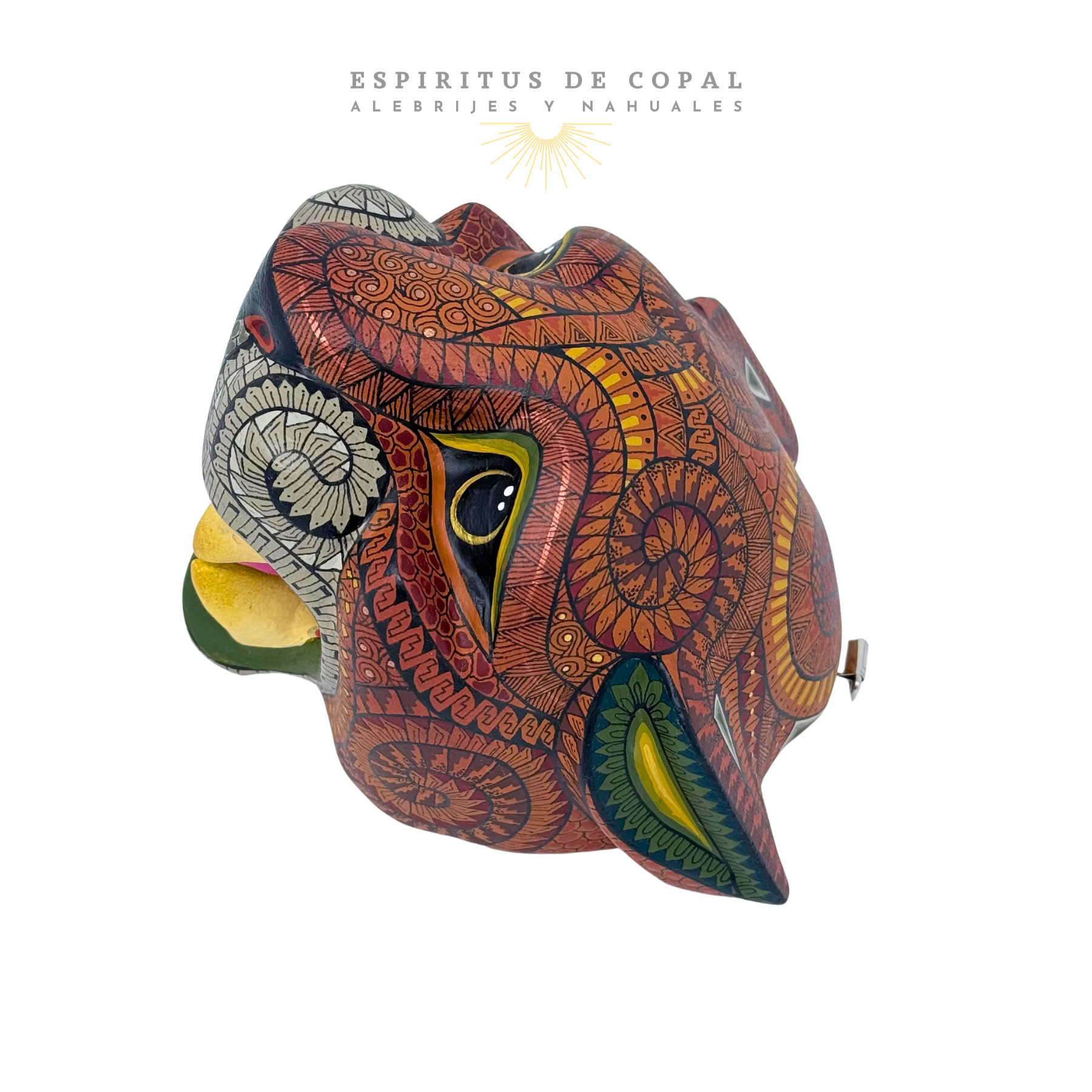 Cabeza de Jaguar | Fuerza Ancestral | Hecho a Mano | Espíritus de Copal | Oaxaca - Image 2