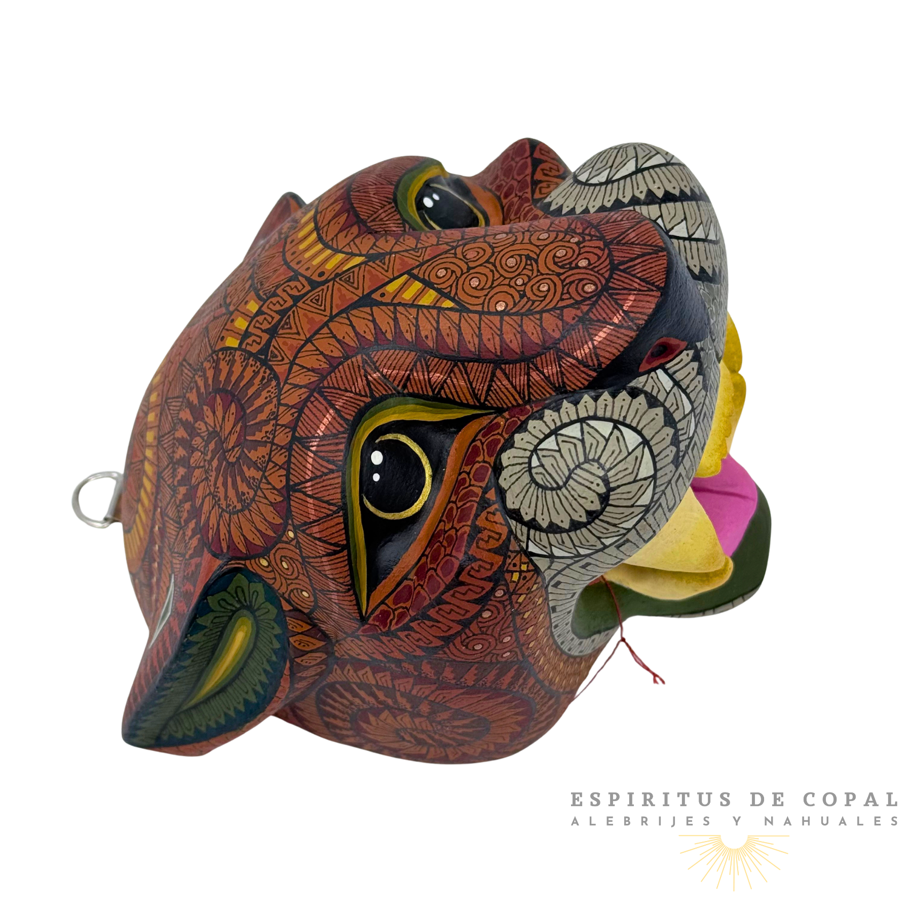 Cabeza de Jaguar | Fuerza Ancestral | Hecho a Mano | Espíritus de Copal | Oaxaca - Image 4