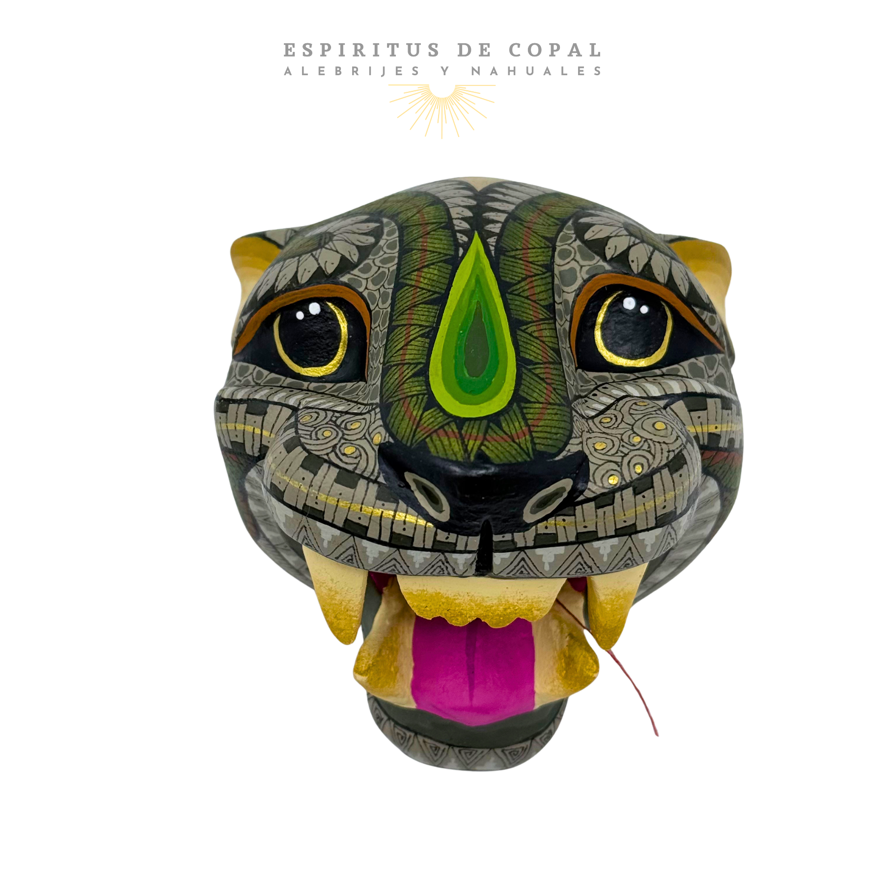 Cabeza de Jaguar | Espíritu Protector | Hecho a Mano | Espíritus de Copal | Oaxaca