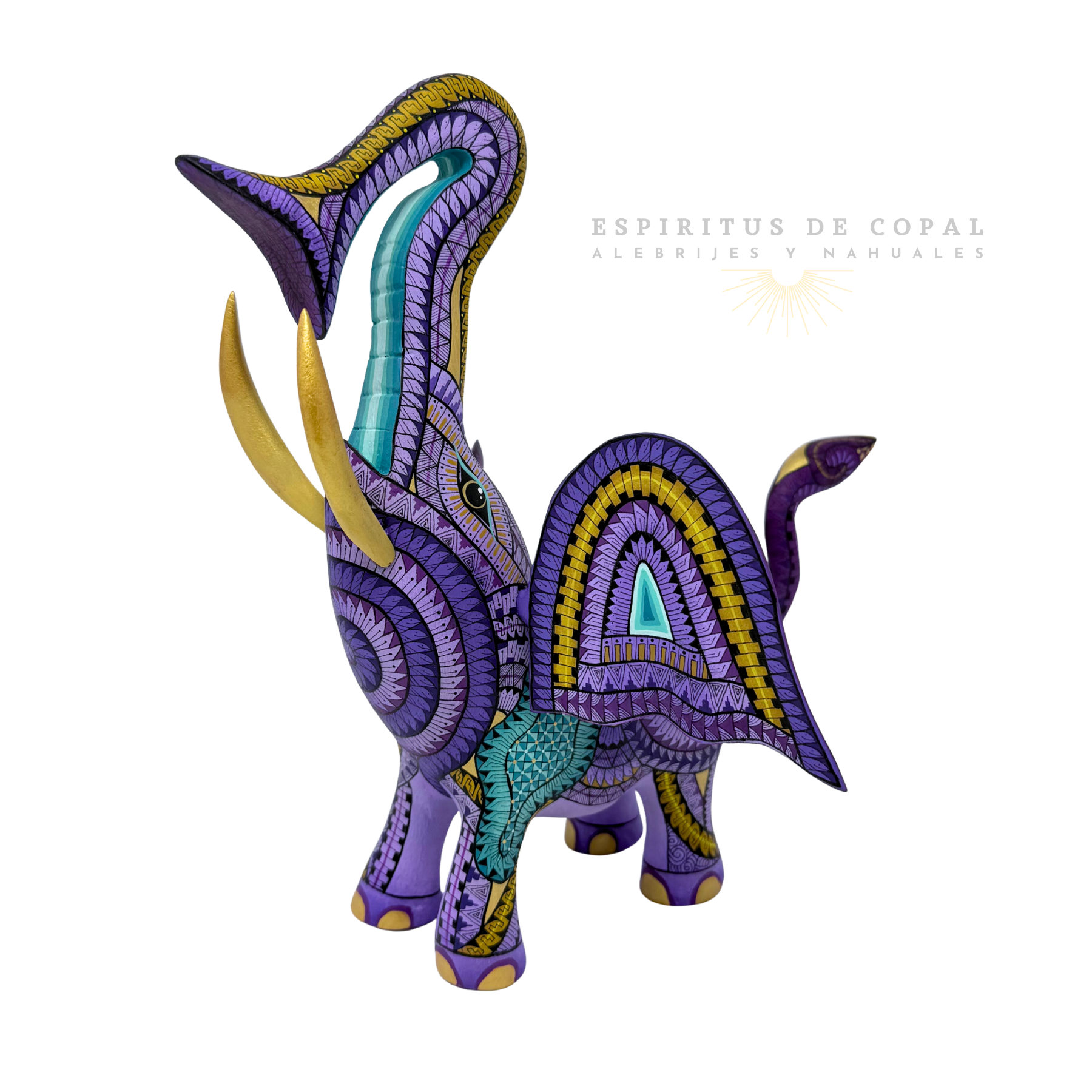 Elefante Morado | Sabiduría | Hecho a Mano | Espíritus de Copal | Oaxaca - Image 3