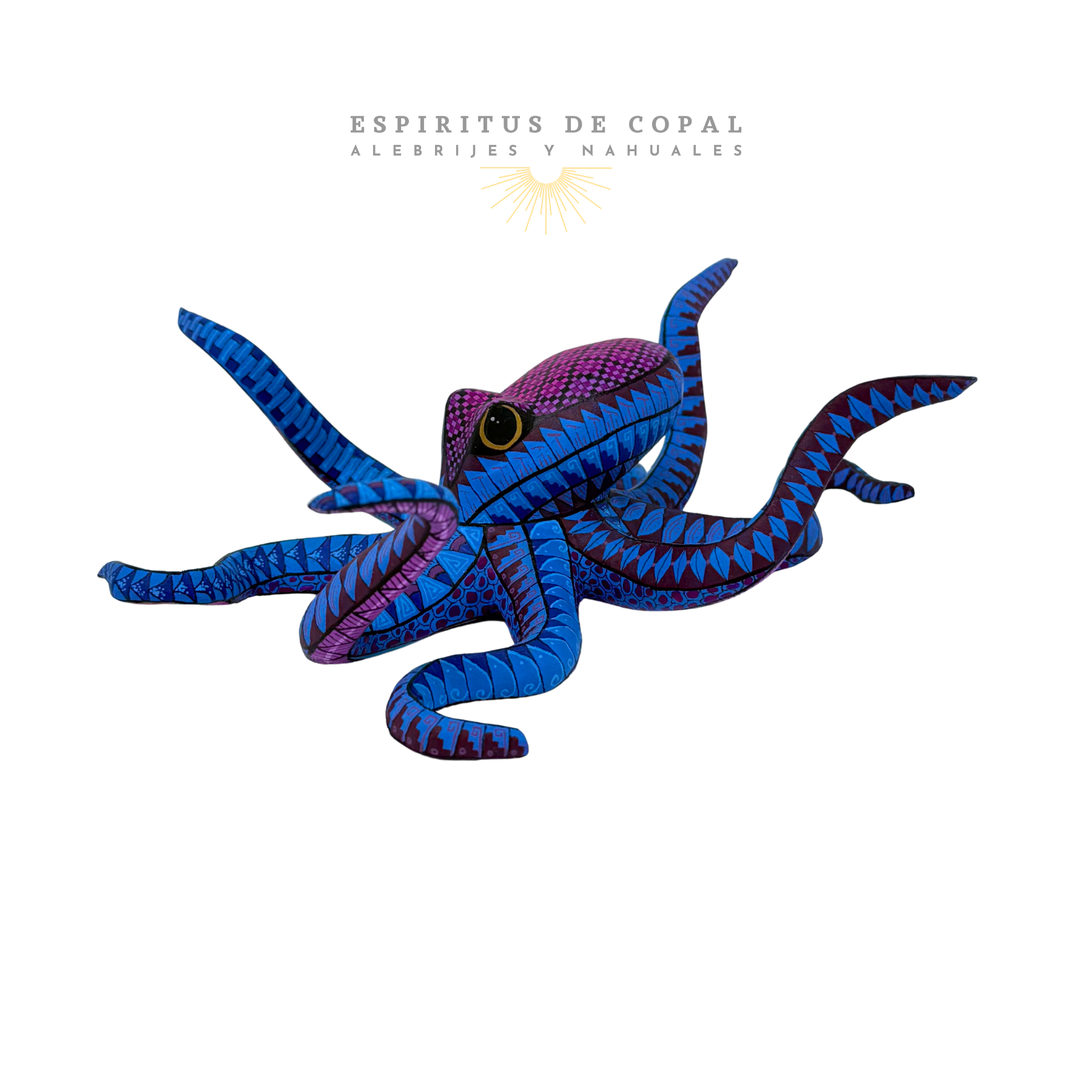Pulpo Azul | Sabiduría del Océano | Hecho a Mano | Espíritus de Copal | Oaxaca - Image 2