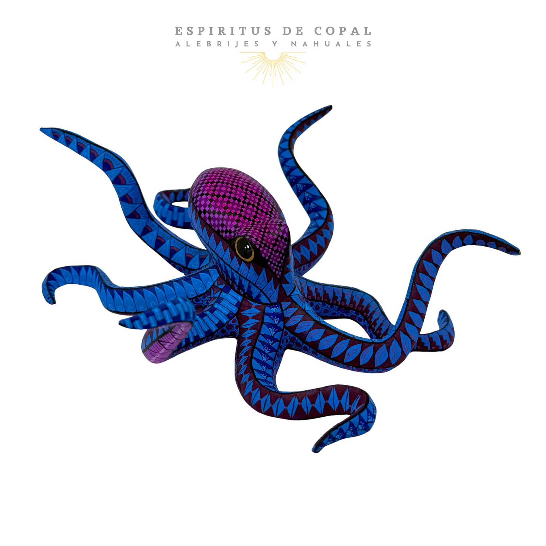 Pulpo Azul | Sabiduría del Océano | Hecho a Mano | Espíritus de Copal | Oaxaca