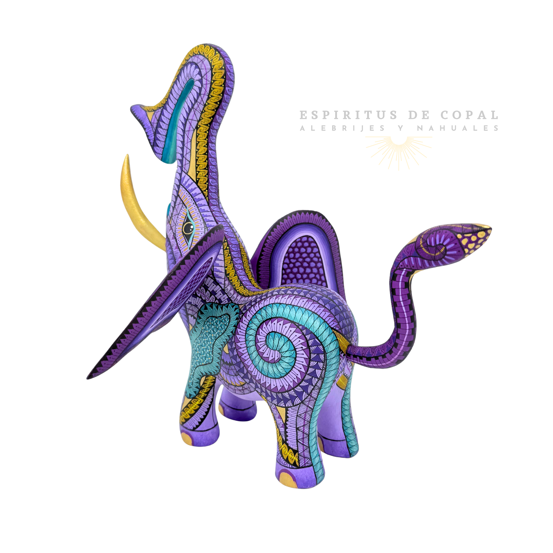 Elefante Morado | Sabiduría | Hecho a Mano | Espíritus de Copal | Oaxaca - Image 4