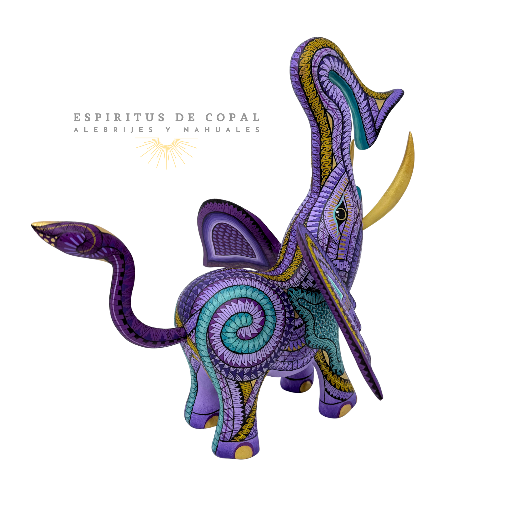 Elefante Morado | Sabiduría | Hecho a Mano | Espíritus de Copal | Oaxaca - Image 5