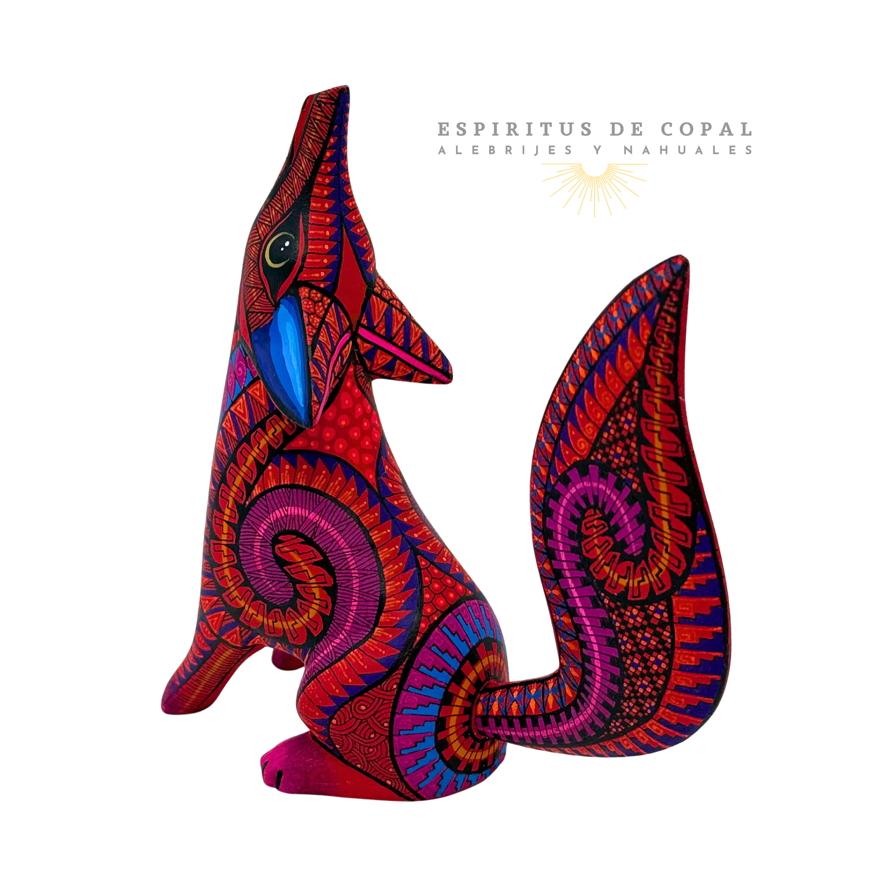Coyote Rojo | Espíritu de Valentía | Hecho a Mano | Espíritus de Copal | Oaxaca - Image 4
